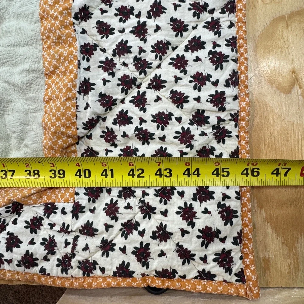 Vintage Cracker Barrel Teddy Bear Patchwork Quilt Plush 3D Nursery Blanket 46x52